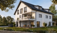 ROOMS4 – große, familienfreundliche DHH mit Traumgarten in ruhiger Lage Moosach - im eleganten Weiß Gartenseite