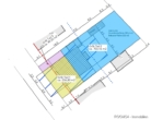 ROOMS4 - Baugrundstück für große DHH in bester Lage Moosach - Hintere Hälfte in blau